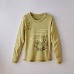 T-Shirt En Topje<Blancheporte T-shirt met lange mouwen en bloemenprint lindegroen