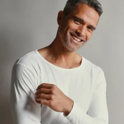 Ondergoed<Thermoperle T-shirt met lange mouwen en lang rugpand - herenondergoed, set van 2 wit