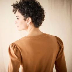 T-Shirt En Topje<Blancheporte T-shirt met lange mouwen, glanzende print karamel