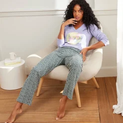 Pyjama<Blancheporte T-shirt met lange mouwen "Nature Sauvage" parma