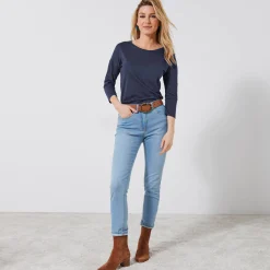 T-Shirt En Topje<Blancheporte T-shirt met loose volume en 3/4-mouwen marine