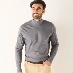T-Shirt, Hemd En Polo<Blancheporte T-shirt met rolkraag en lange mouwen grijs