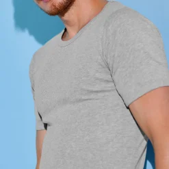 Ondergoed<Blancheporte T-shirt met ronde hals - herenondergoed, set van 3 chiné grijs