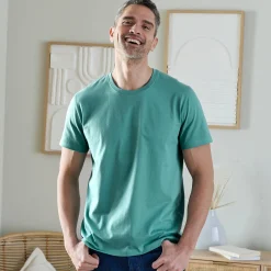 T-Shirt, Hemd En Polo<Blancheporte T-shirt met ronde hals en korte mouwen aqua