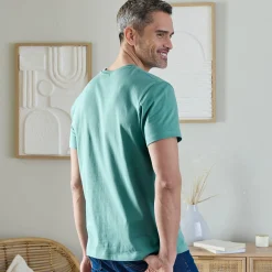 T-Shirt, Hemd En Polo<Blancheporte T-shirt met ronde hals en korte mouwen aqua