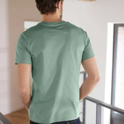 T-Shirt, Hemd En Polo<Blancheporte T-shirt met ronde hals en korte mouwen - set van 3 zwart + groen + linde