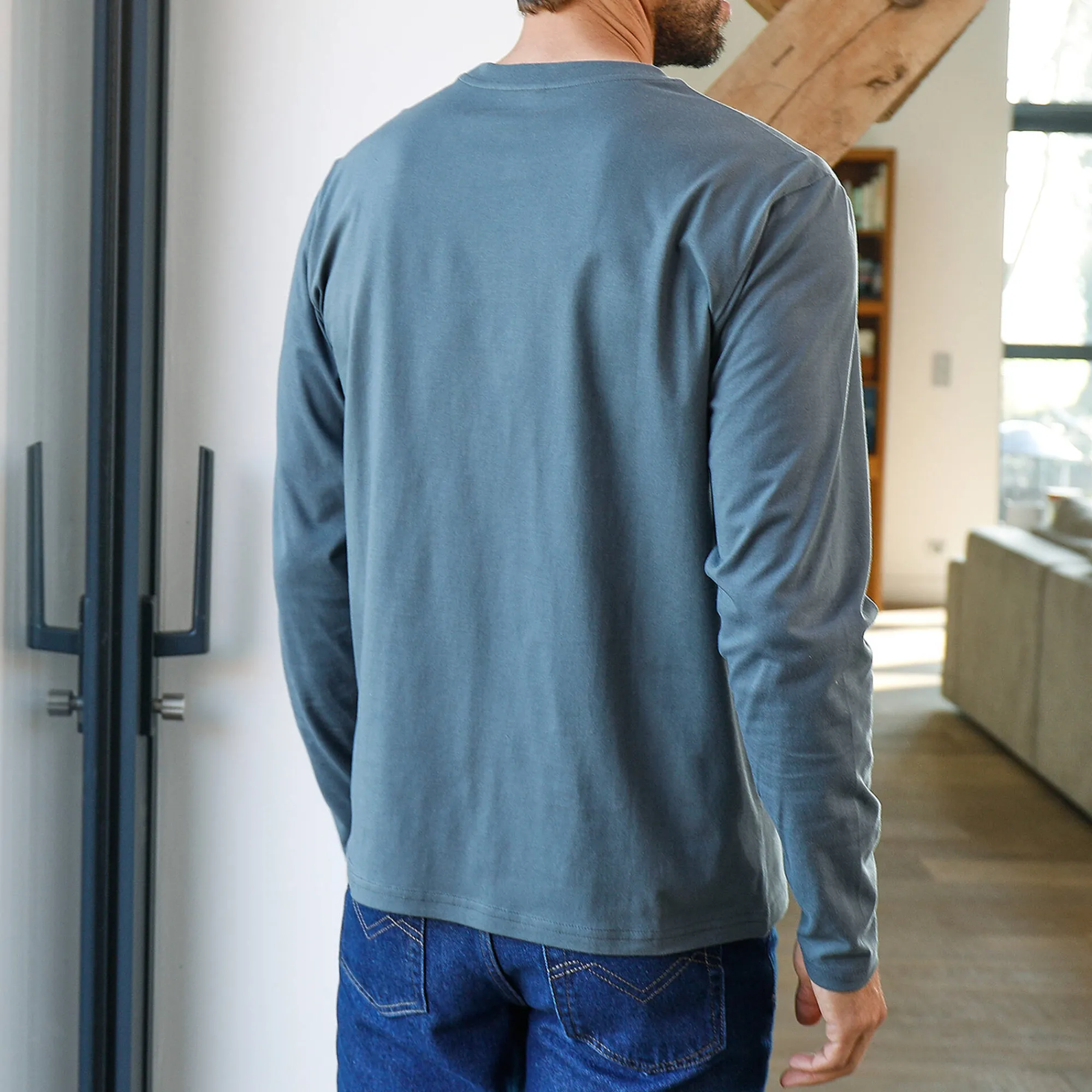 T-Shirt, Hemd En Polo<Blancheporte T-shirt met ronde hals en lange mouwen grijs