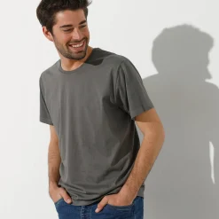 T-Shirt, Hemd En Polo<Blancheporte T-shirt met ronde hals en korte mouwen grijs
