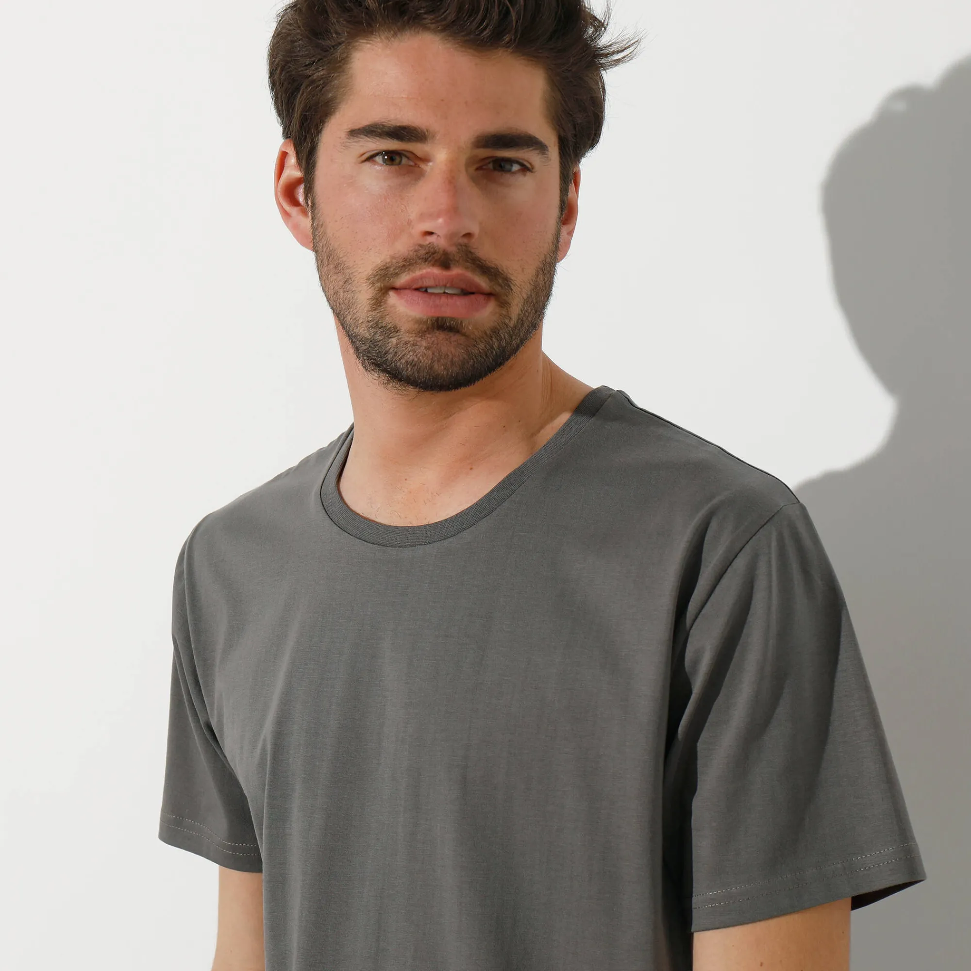 T-Shirt, Hemd En Polo<Blancheporte T-shirt met ronde hals en korte mouwen grijs