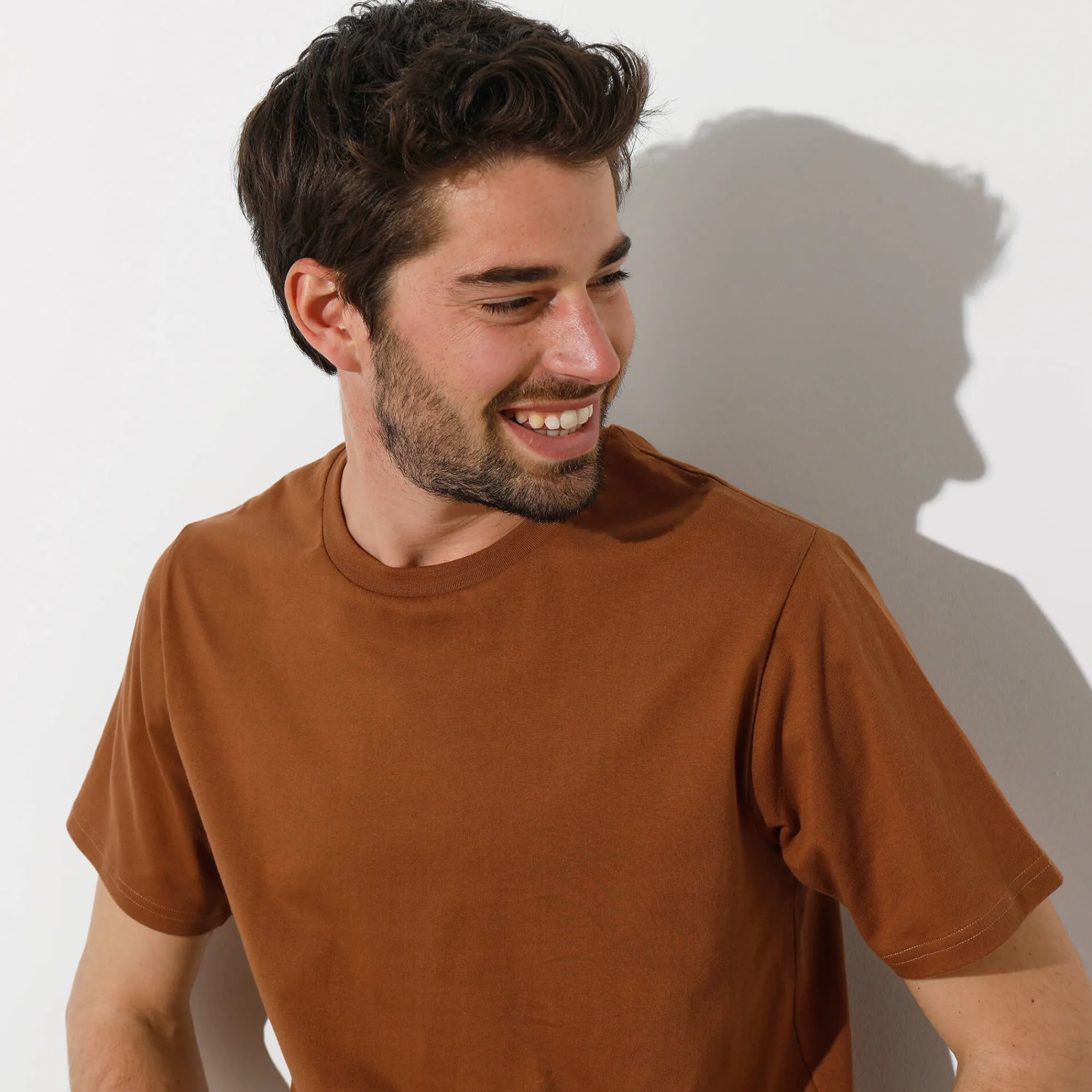 T-Shirt, Hemd En Polo<Blancheporte T-shirt met ronde hals en korte mouwen - set van 3 blauw + bruin + grijs