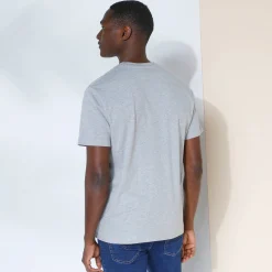 T-Shirt, Hemd En Polo<Blancheporte T-shirt met ronde hals en korte mouwen chiné azuurblauw