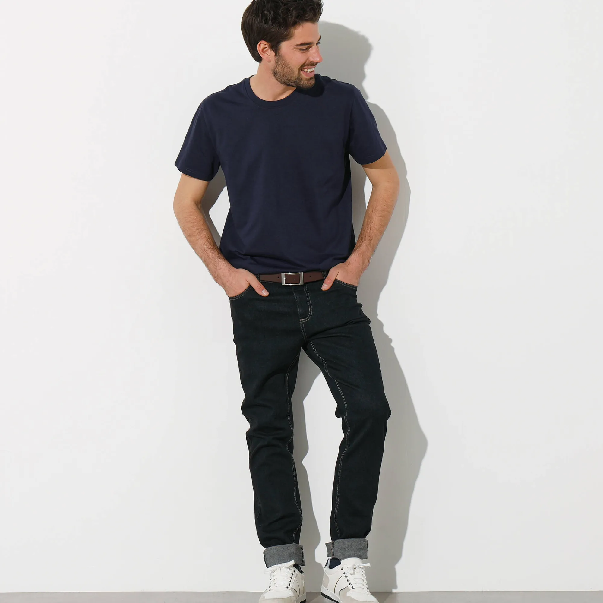 T-Shirt, Hemd En Polo<Blancheporte T-shirt met ronde hals en korte mouwen marine
