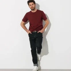 T-Shirt, Hemd En Polo<Blancheporte T-shirt met ronde hals en korte mouwen - set van 3 bordeaux + marine + blauw