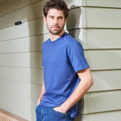 T-Shirt, Hemd En Polo<Blancheporte T-shirt met ronde hals en korte mouwen - set van 3 bordeaux + marine + blauw
