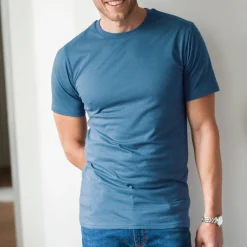 T-Shirt, Hemd En Polo<Blancheporte T-shirt met ronde hals en korte mouwen - set van 3 bordeaux + marine + blauw
