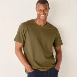 T-Shirt, Hemd En Polo<Blancheporte T-shirt met ronde hals en korte mouwen - set van 3 aqua + groen + chiné beige