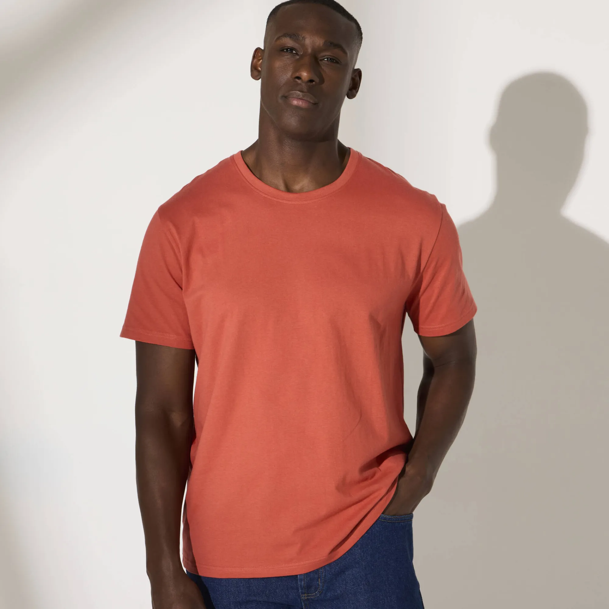 T-Shirt, Hemd En Polo<Blancheporte T-shirt met ronde hals en korte mouwen - set van 3 koraal + saliegroen + kaki
