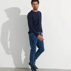 T-Shirt, Hemd En Polo<Blancheporte T-shirt met ronde hals en lange mouwen marine