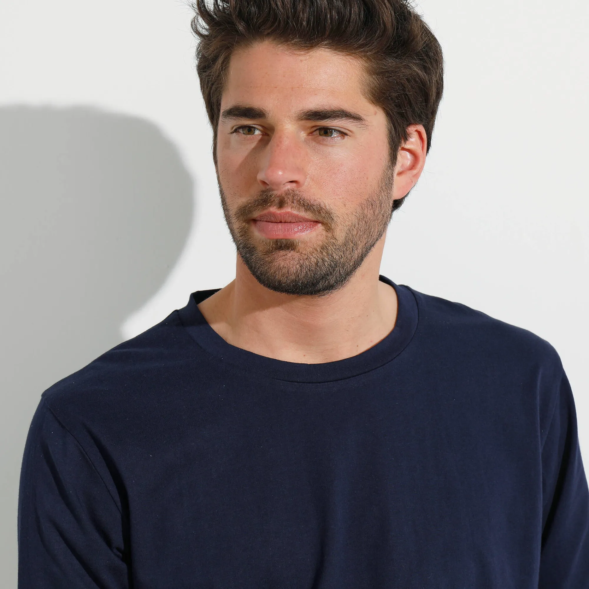 T-Shirt, Hemd En Polo<Blancheporte T-shirt met ronde hals en lange mouwen marine