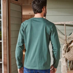 T-Shirt, Hemd En Polo<Blancheporte T-shirt met Tunesische hals en lange mouwen groen