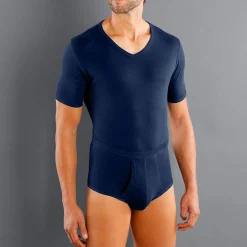 Ondergoed<Blancheporte T-shirt met V-hals - herenondergoed, set van 3 marine
