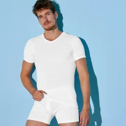Ondergoed<Blancheporte T-shirt met V-hals - herenondergoed, set van 6 wit