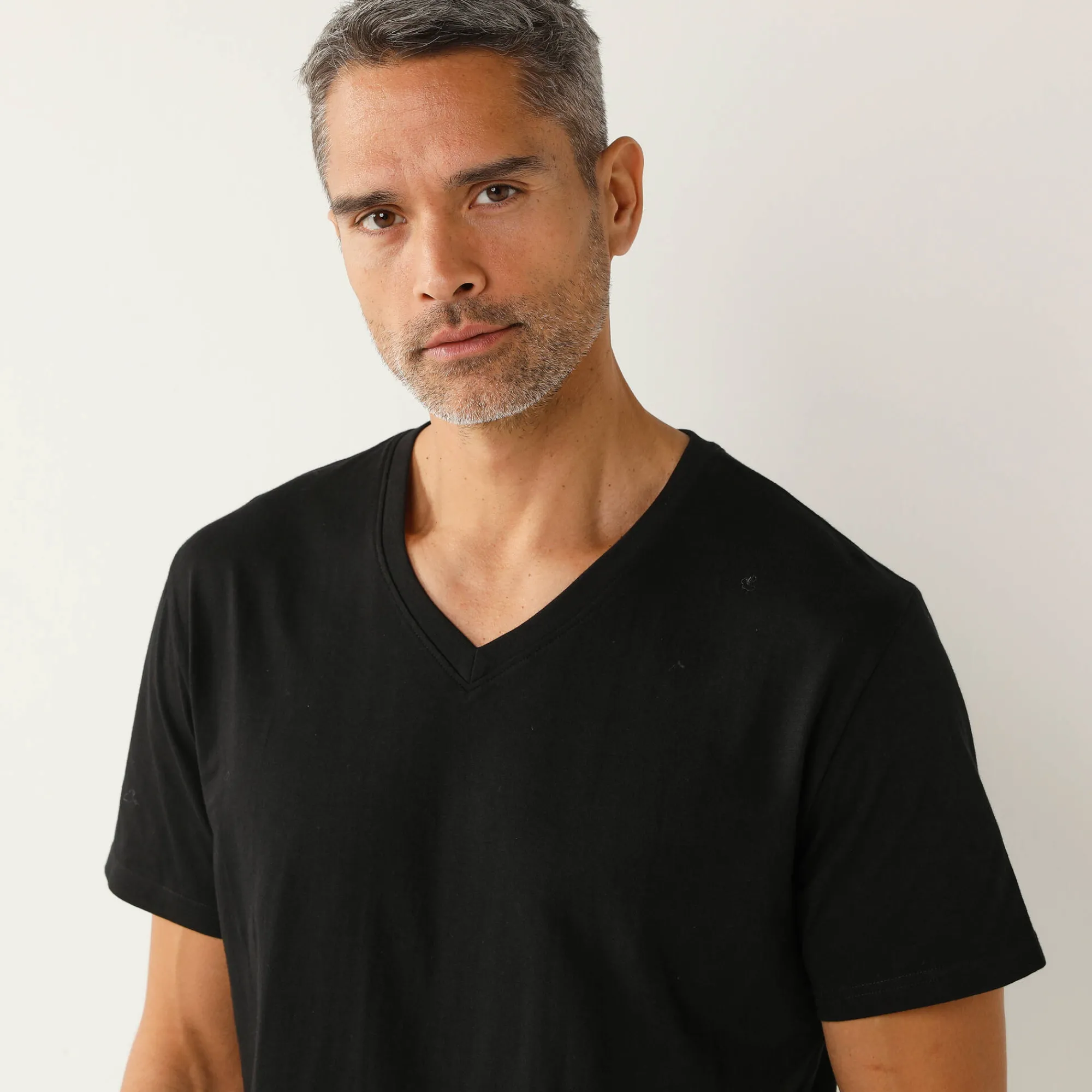 T-Shirt, Hemd En Polo<Blancheporte T-shirt met V-hals en korte mouwen - set van 3 zwart