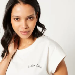 T-Shirt En Topje<Blancheporte T-shirt, wijd volume ecru