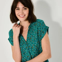 Bloes En Tuniek<Blancheporte Tuniek met minimalistische print groen / veelkleurig