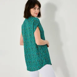 Bloes En Tuniek<Blancheporte Tuniek met minimalistische print groen / veelkleurig