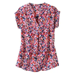 Bloes En Tuniek<Blancheporte Tuniek met mouwomslagen, veelkleurige print ecru / rood