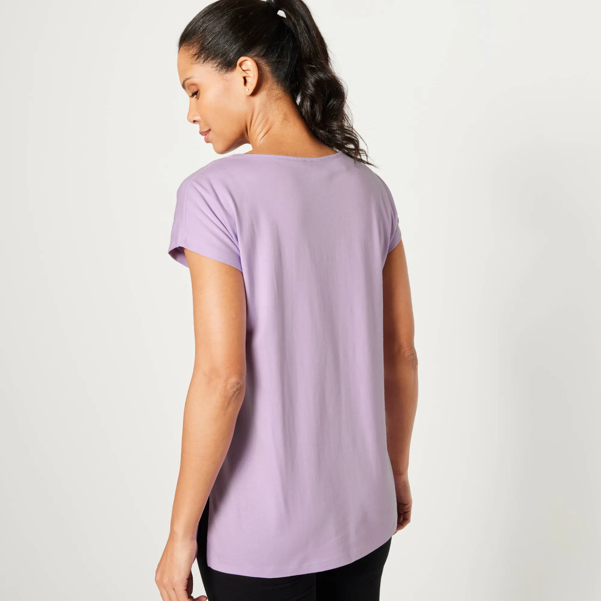 T-Shirt En Topje|Bloes En Tuniek<Blancheporte Tuniek met ronde hals en geplaatste print mauve