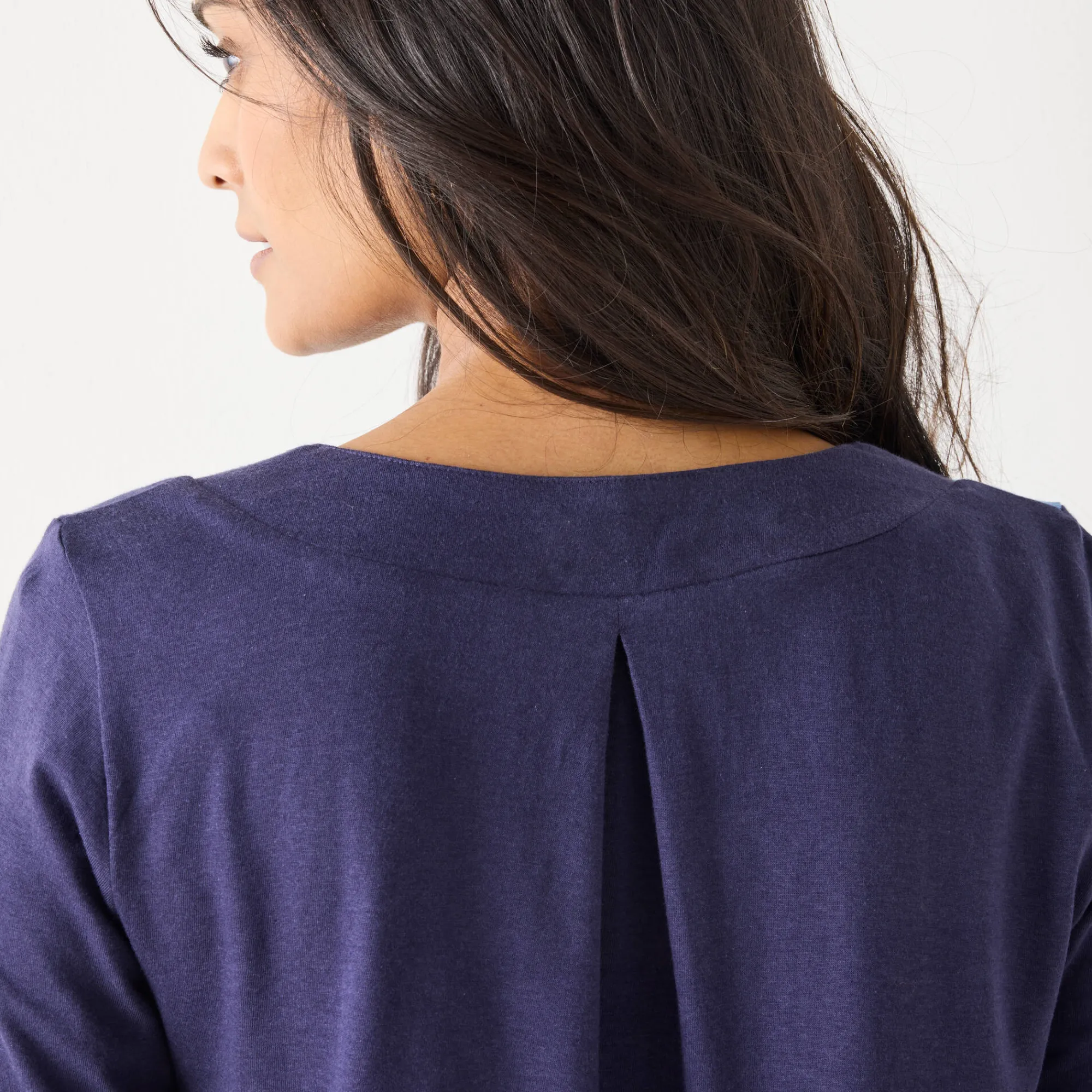 T-Shirt En Topje|Bloes En Tuniek<Blancheporte Tuniek met V-hals en grafische print marine / grijs