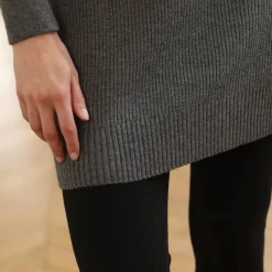 Trui En Vest<Blancheporte Tuniektrui met fantasieknopen, gestreept chiné grijs / ecru