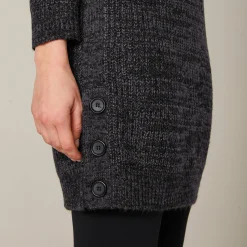 Trui En Vest<Blancheporte Tuniektrui met knoopsluiting en mohairtouch zwart