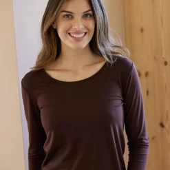 Thermisch Ondergoed<Blancheporte Tweede huid' T-shirt met lange mouwen chocolade