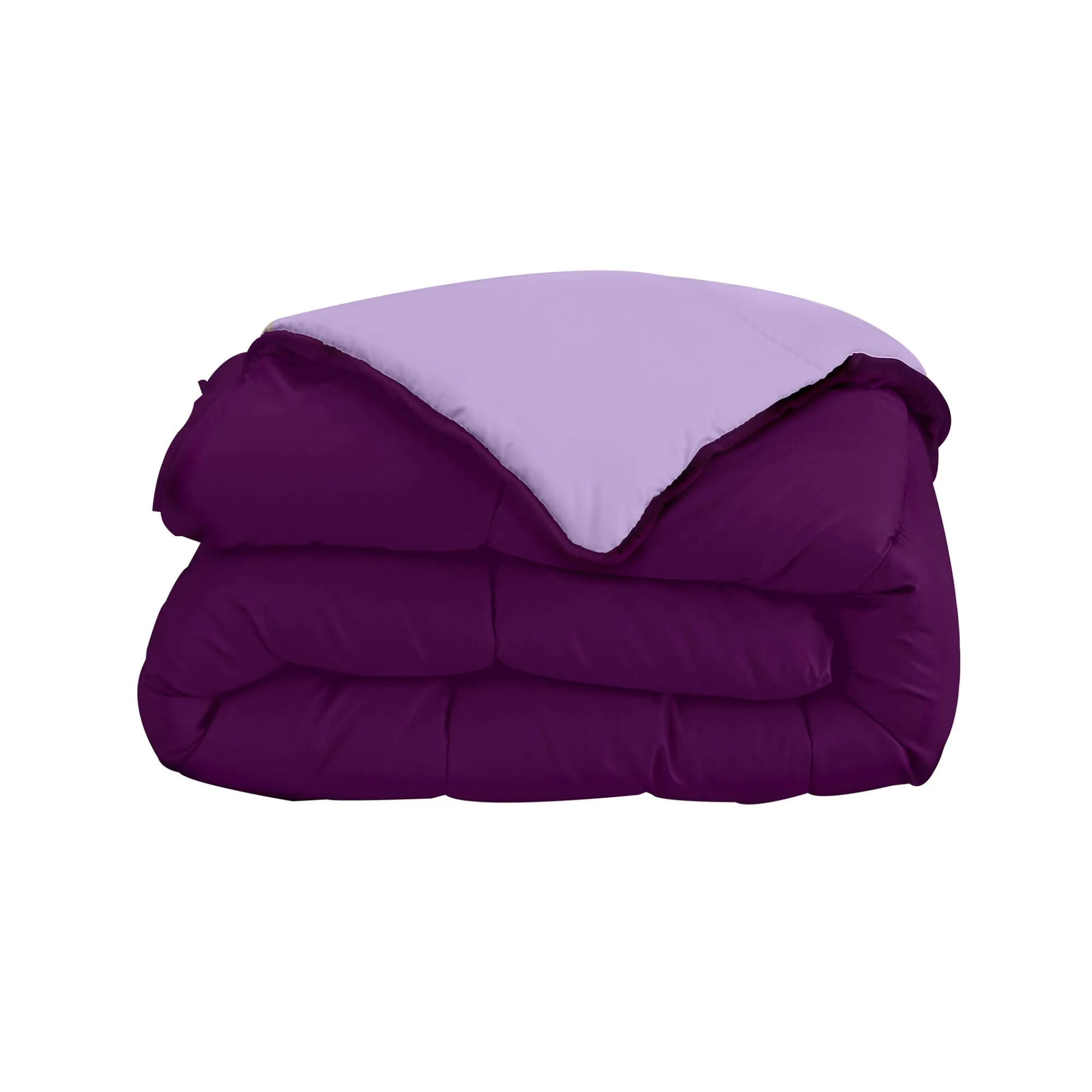 Dekbed<Blancheporte Tweekleurig dekbed in microvezel 500 g/m2 aubergine / parma