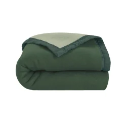 Deken<Blancheporte Tweekleurig deken eucalyptus