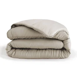 Dekbed<Blancheporte Tweekleurig deken in microvezel 350g/m2 taupe / zandkleur