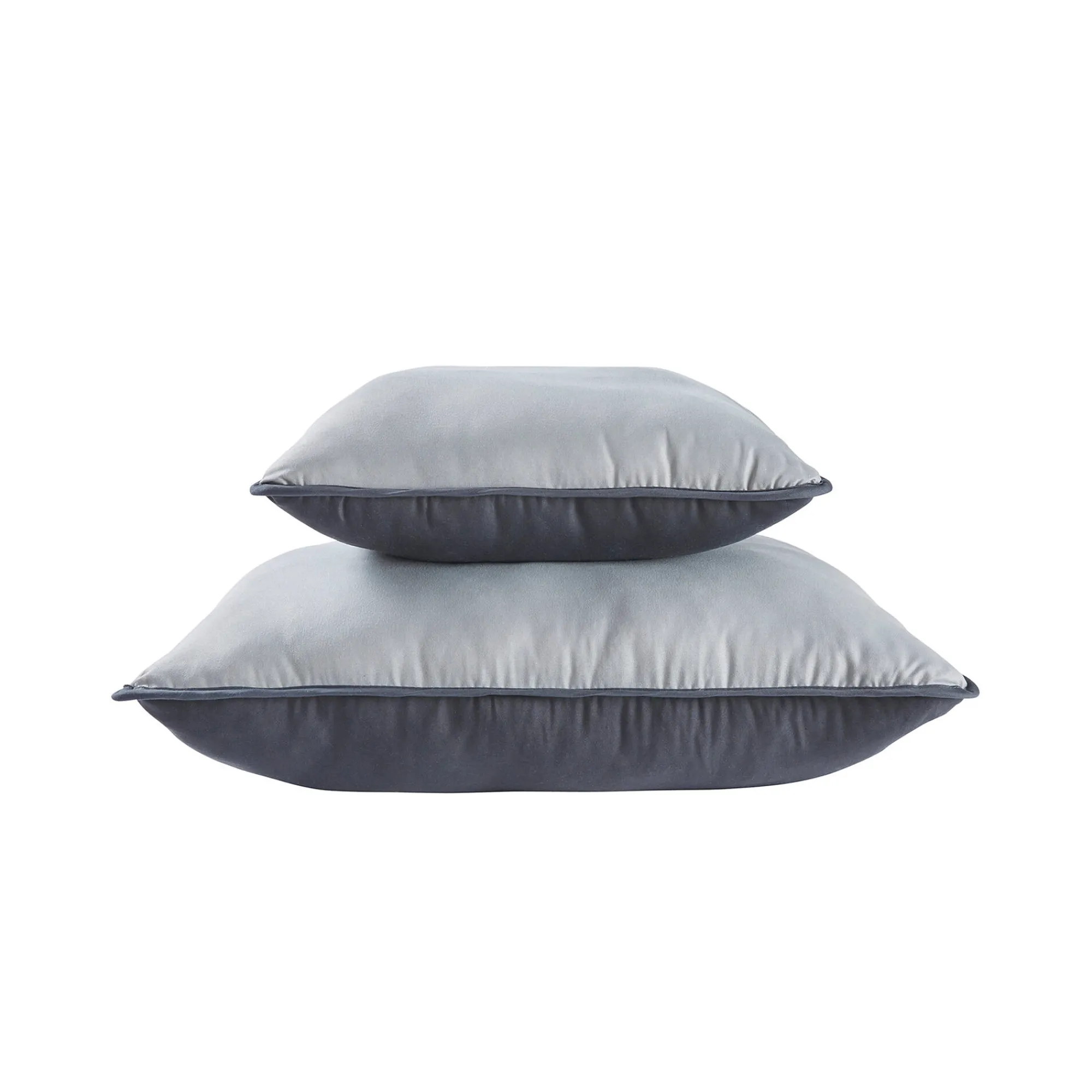 Dekbed<Blancheporte Tweekleurig deken in microvezel 350g/m2 grijs / antraciet