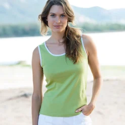 T-Shirt En Topje<Blancheporte Tweekleurig topje lindegroen