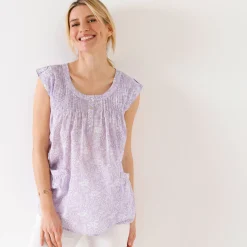 Bloes En Tuniek<Blancheporte Tweekleurige, bedrukte tuniek parma / wit