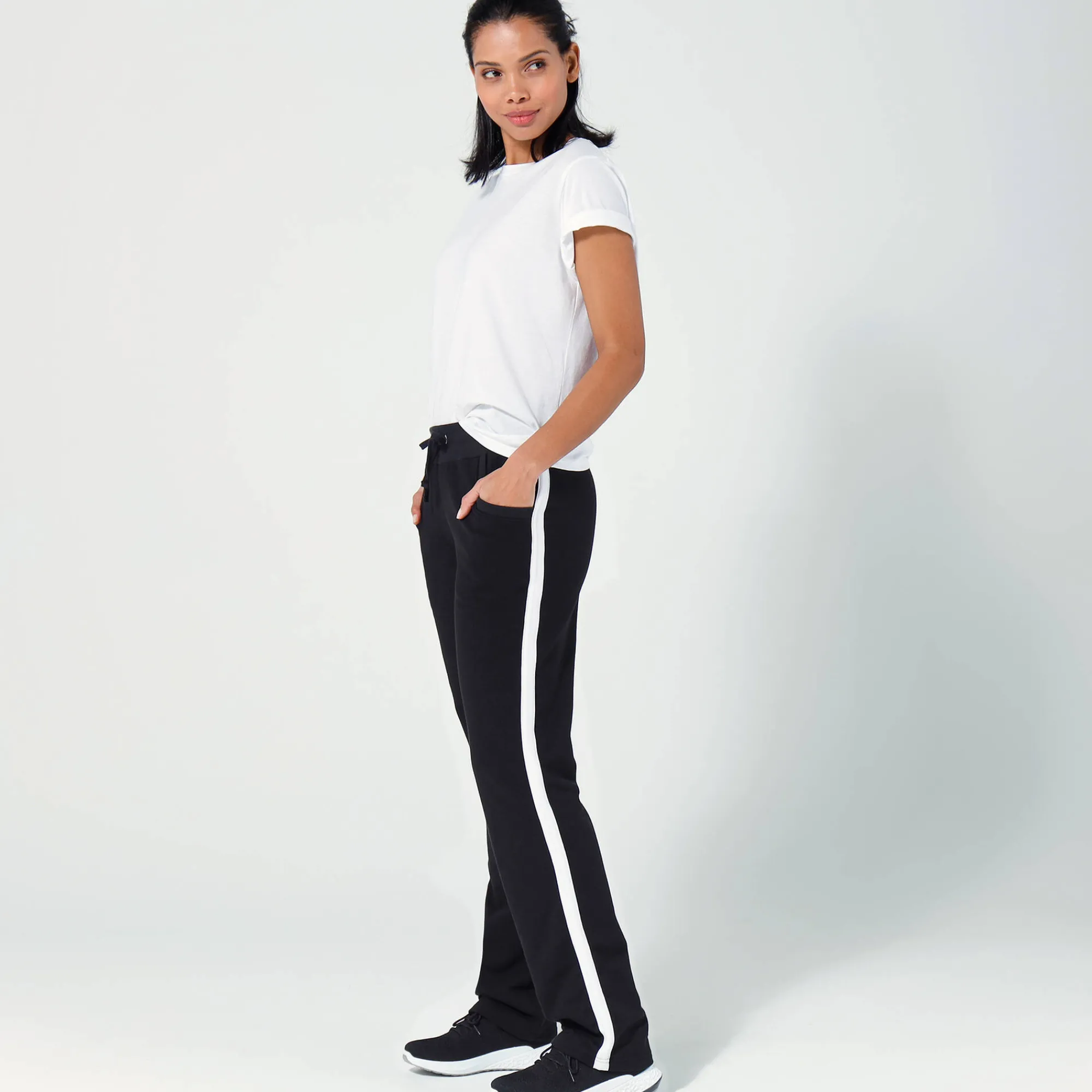 Broek<Blancheporte Tweekleurige joggingbroek zwart / wit