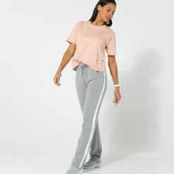 Broek<Blancheporte Tweekleurige joggingbroek chiné grijs / wit