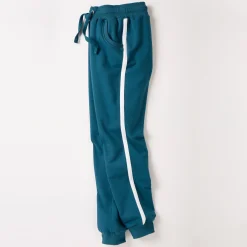 Broek<Blancheporte Tweekleurige joggingbroek eendenblauw / wit
