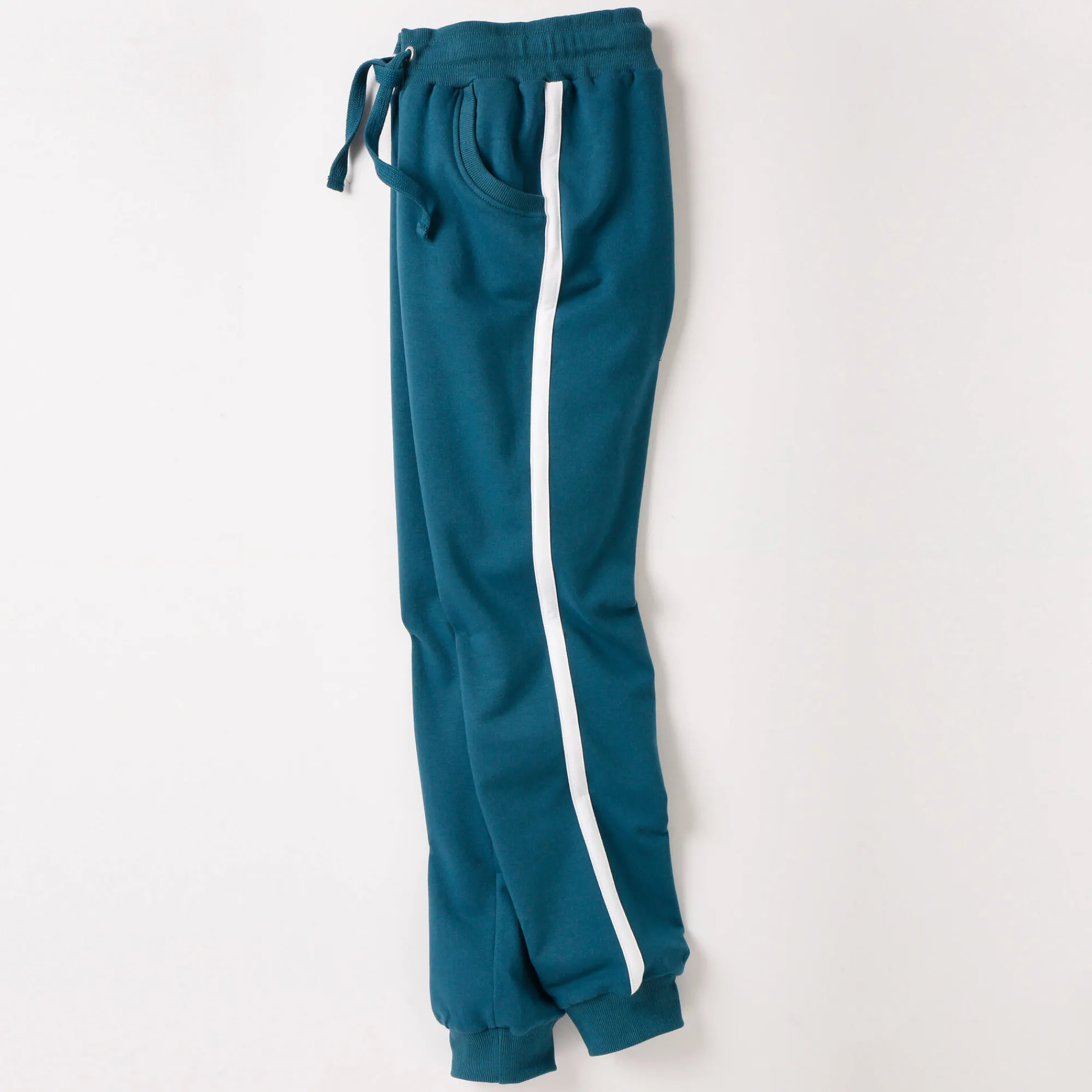 Broek<Blancheporte Tweekleurige joggingbroek eendenblauw / wit