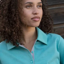 T-Shirt En Topje<Blancheporte Tweekleurige polo in jerseytricot grijsgroen / grijs