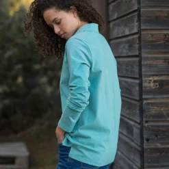 T-Shirt En Topje<Blancheporte Tweekleurige polo in jerseytricot grijsgroen / grijs