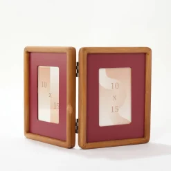 Decoratieartikel<Blancheporte Tweeluik-kader voor 2 foto's hout