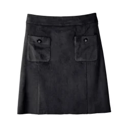 Rok<Blancheporte Uitlopende rok, suedine zwart
